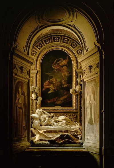 Vue de la chapelle Altieri avec la Mort de la Bienheureuse Ludovica Albertoni, 1675 - Gian Lorenzo Bernini